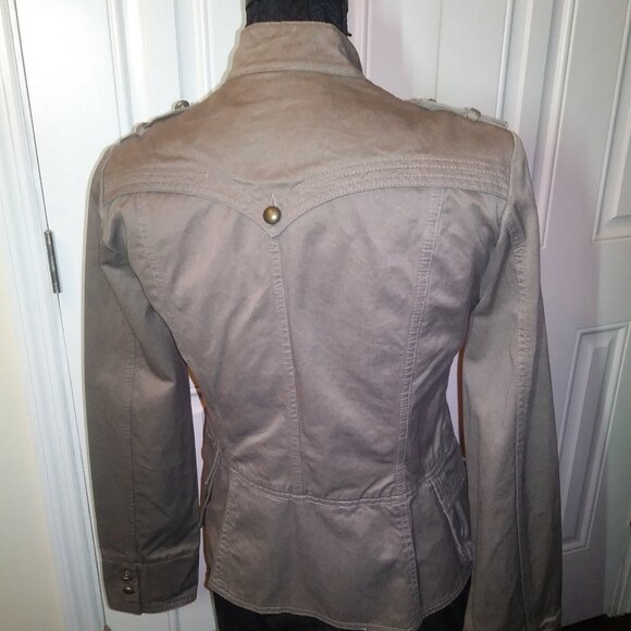 Military Style Jacket Size 8 Womens, Divided by H&M, Mandarin Collar - Picture 2 of 16